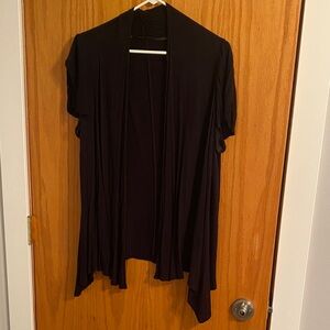 Black Open Front Cardigan